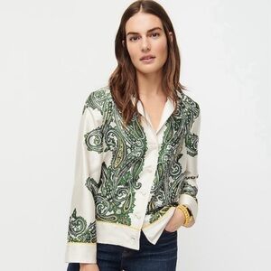 J. Crew Drapey button-up shirt in paisley print